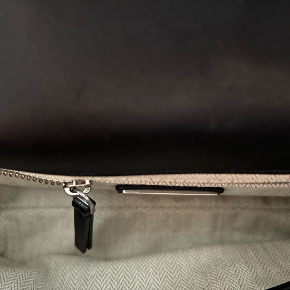 Tory Burch Kira Black Chevron Small Shoulder Bag - Picture 14 of 16